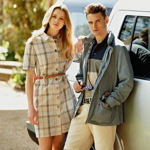 Barbour Glaisnock Linen Blend Tartan Plaid Dress 6